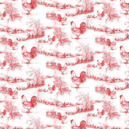 Red Toile - Home to Roost - Clearance