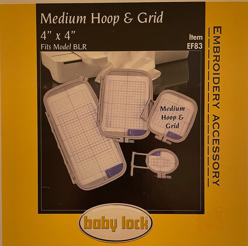 Medium Hoop 4" x 4" and Grid - Babylock EF83 and Brother