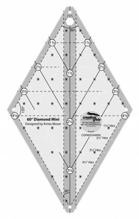 60 Degree Diamond Mini - Ruler - Creative Grids CGRDIAMINI