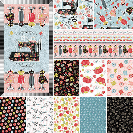 Panel + Fat Quarter Bundle - Love You Sew