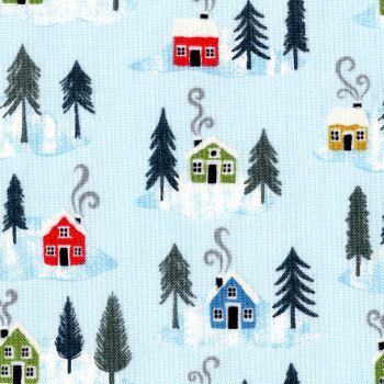 Snow Houses Blue - Snow Day