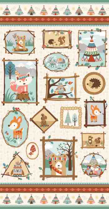 Forest Critter Portrait Panel - Camp-A-Long Critters
